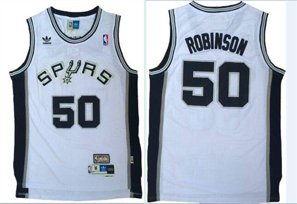 Men San Antonio Spurs #50 Robinson White Adidas NBA Jerseys->san antonio spurs->NBA Jersey